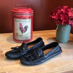 Coach black driving moccasins